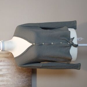 Altar'd State Waffle tie front top